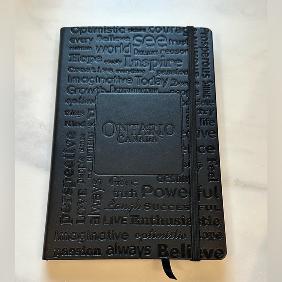 Other - Black Embossed Ontario Canada Journal Notebook with Lined Paper
